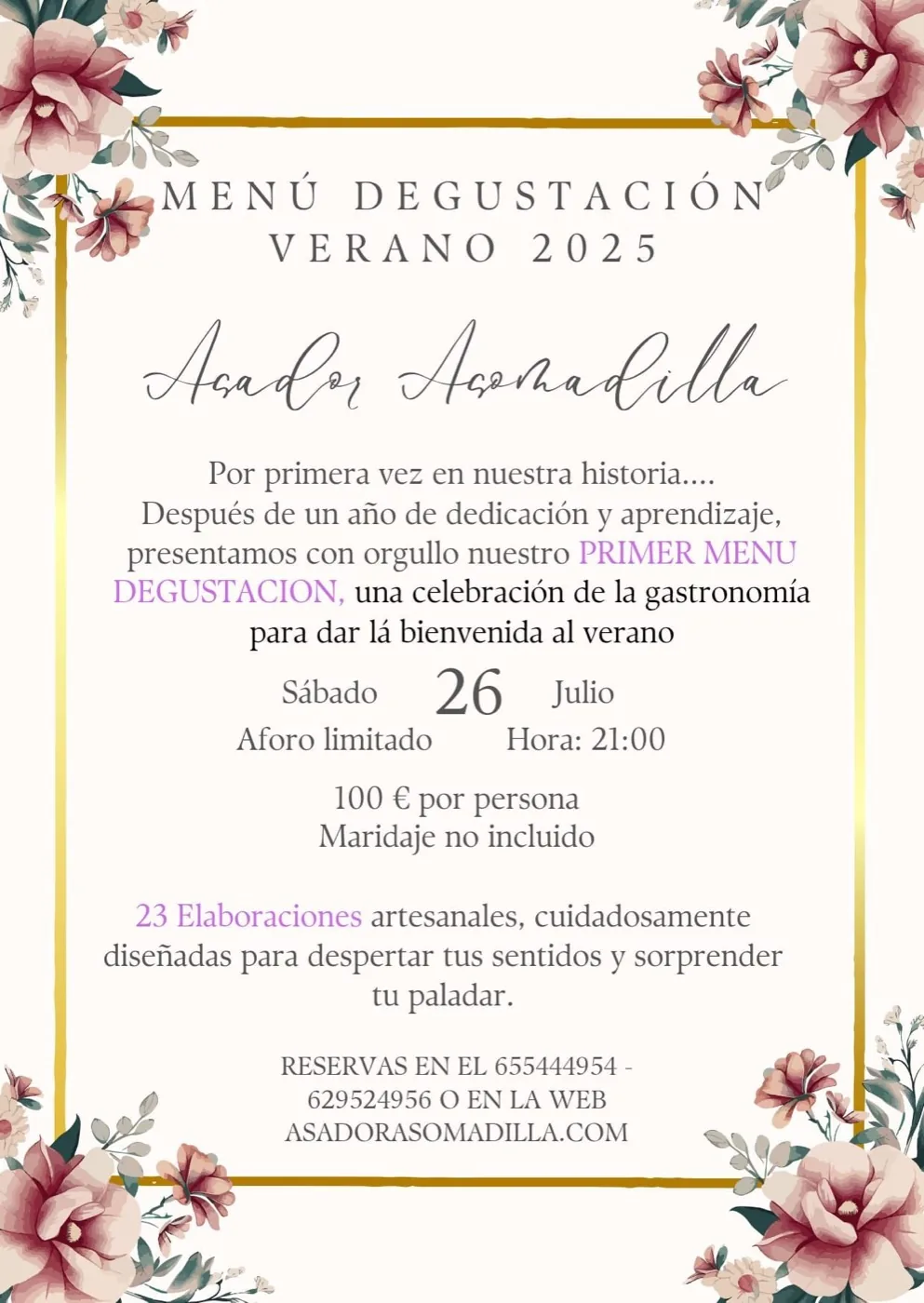 Plato del menú degustación del Asador Asomadilla
