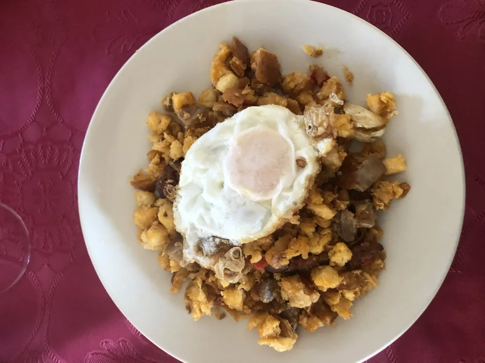 Migas con huevo