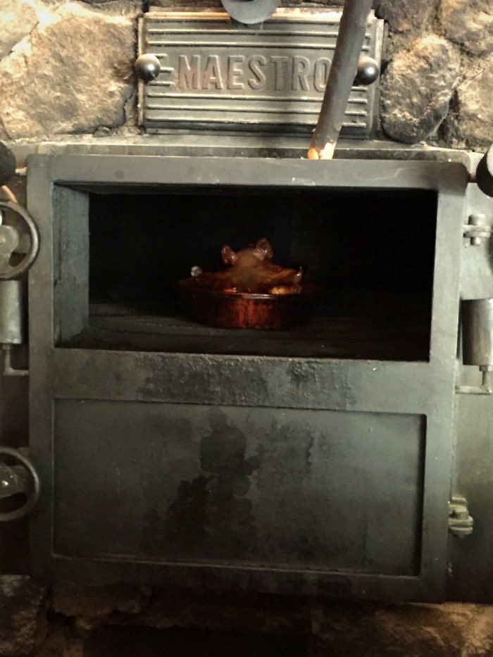 Horno de leña con cochinillo